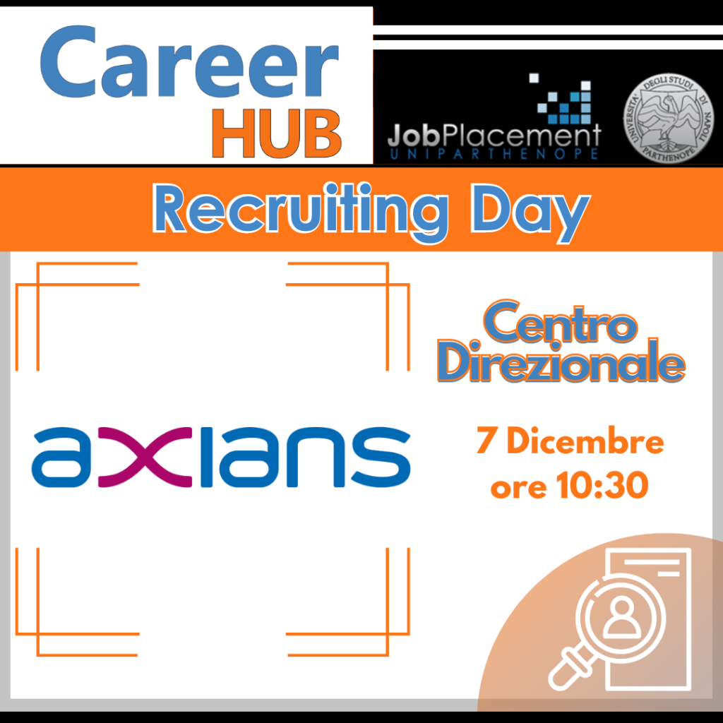 Recruiting Day | Axians | 7.12 ore 10:30 | Aula Magna
