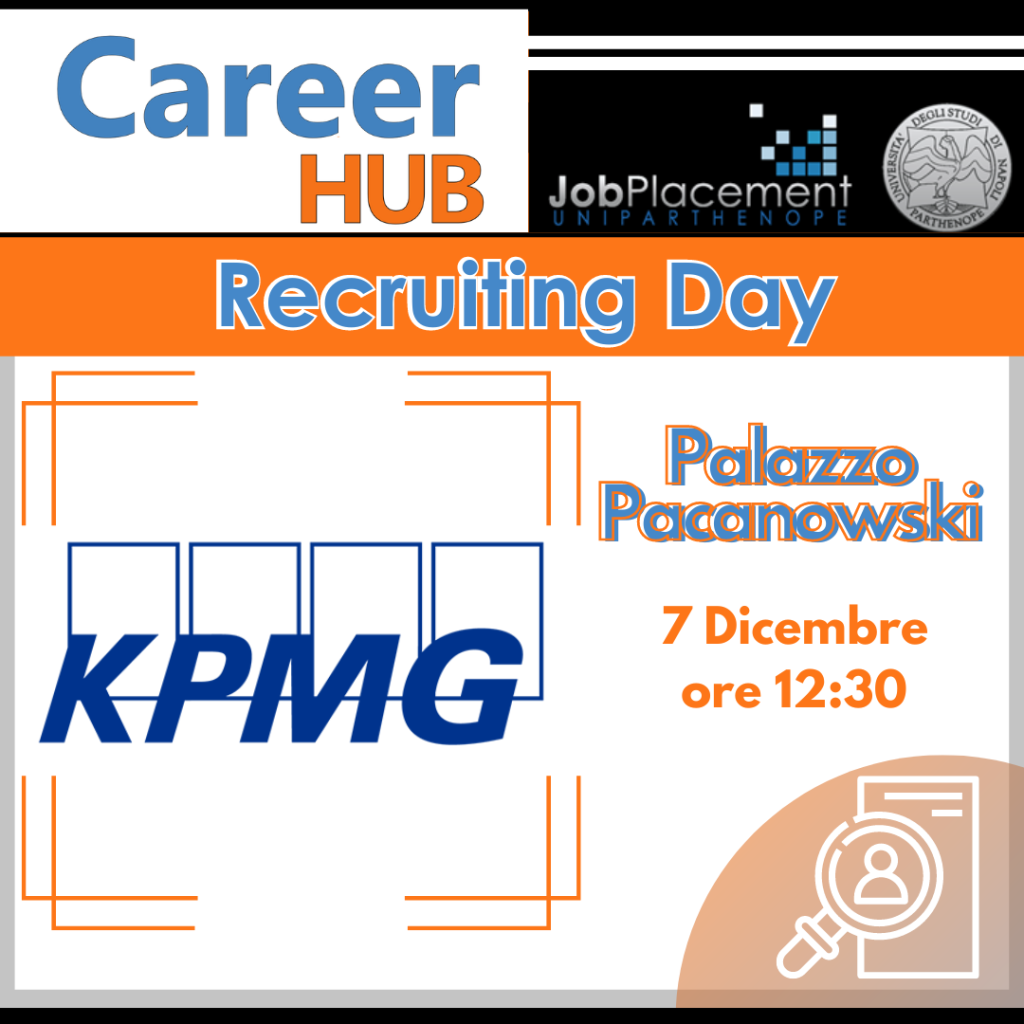 Recruiting Day | KPMG | 7.12 ore 12:30 | Aula C.1